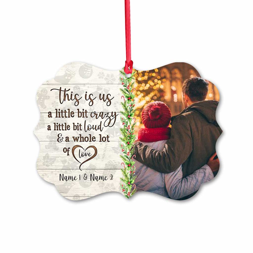 This Is Us - Personalized Christmas Couple Ornament (Printed On Both Sides)