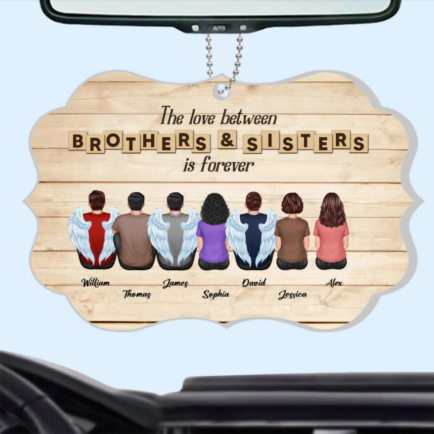 Personalized Brothers & Sisters Forever Cup, Keychian, Ornament, Poster or Canvas, Plaque, Wallet Card - Perfect Gift for Siblings, Memorial Keepsake