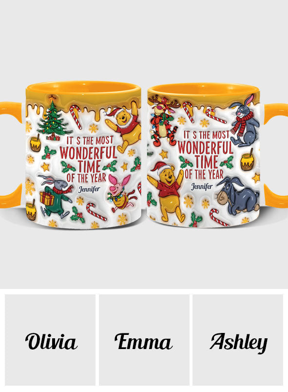 Bear and Friends Christmas - Personalized Mouse Accent Mug