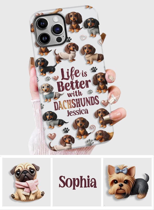 Just A Girl Who Loves Dogs - Personalized Dog Full Print Phone Case
