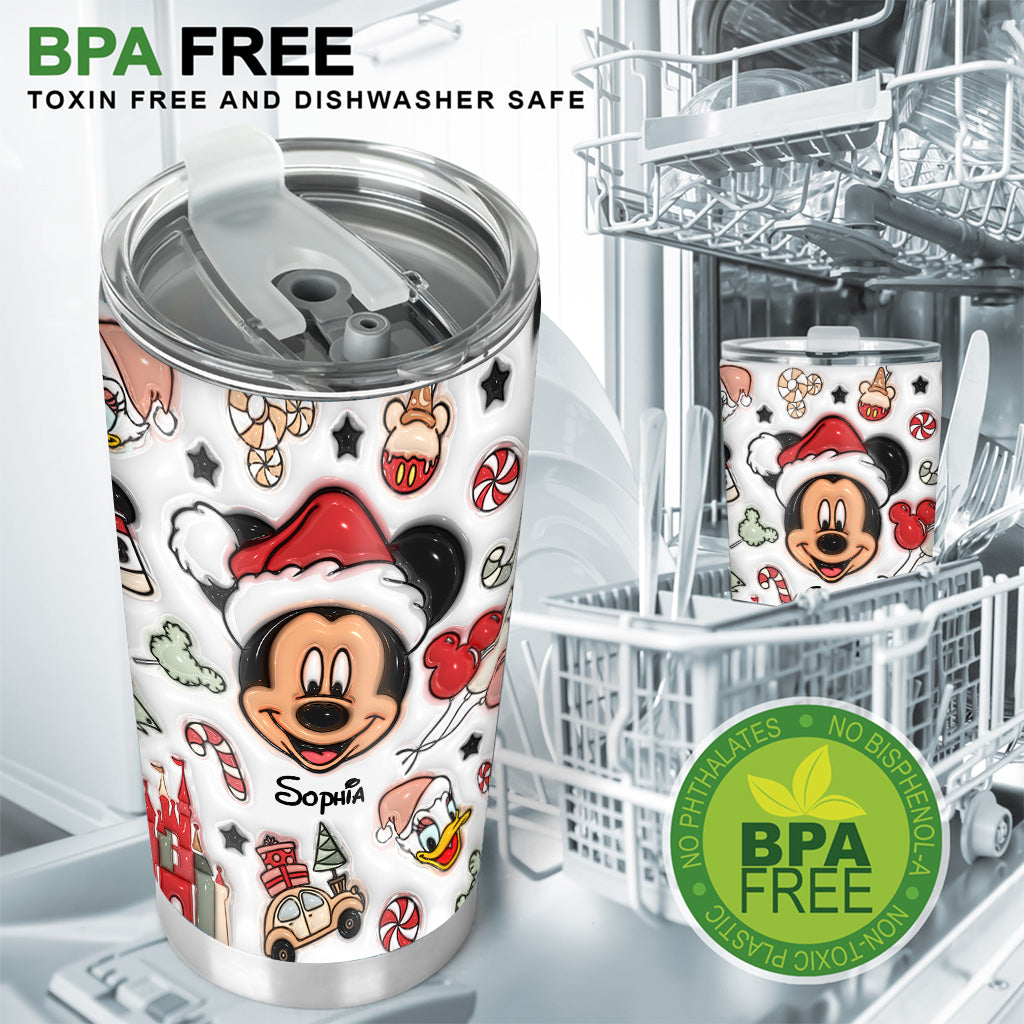 Christmas Is Coming To Mousetown - Personalized Mouse Tumbler