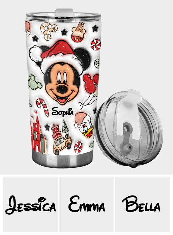 Christmas Is Coming To Mousetown - Personalized Mouse Tumbler