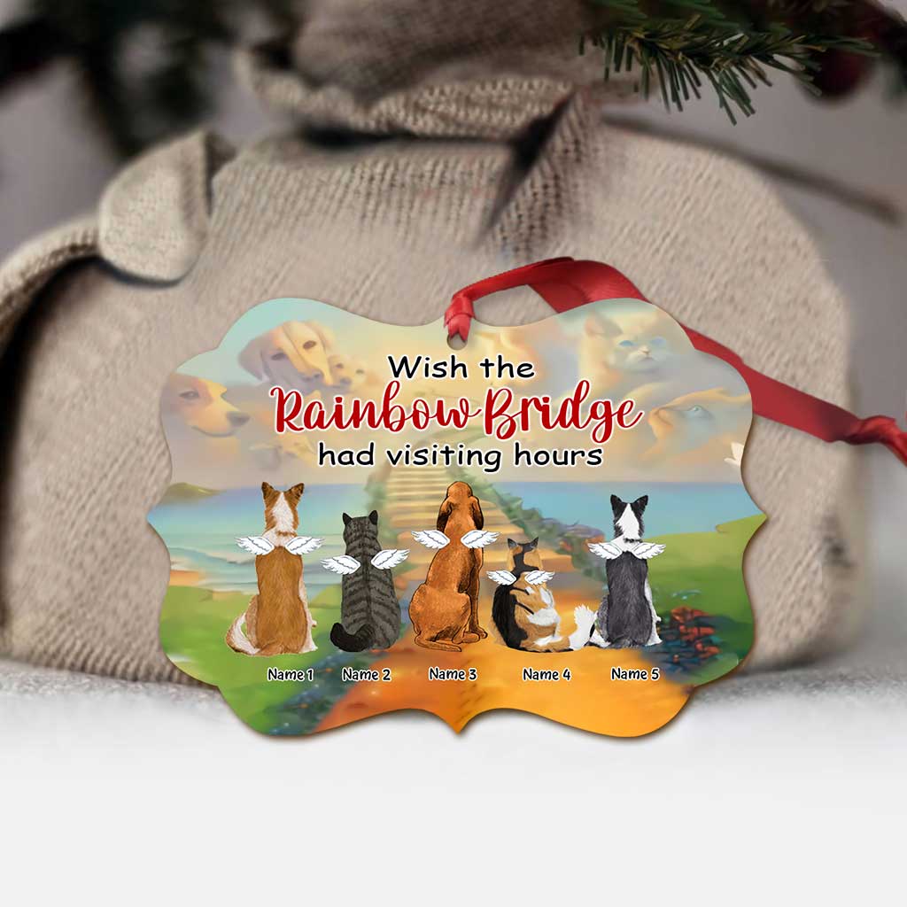 Rainbow Bridge In My Heart - Personalized Christmas Dog Ornament (Printed On Both Sides)