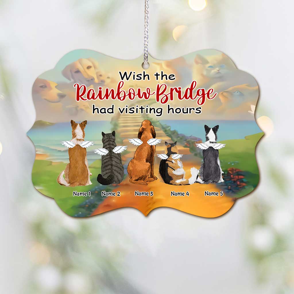 Rainbow Bridge In My Heart - Personalized Christmas Dog Ornament (Printed On Both Sides)