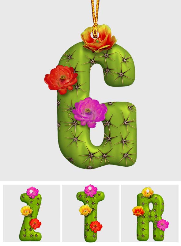Cactus Letter - Personalized Cactus Ornament