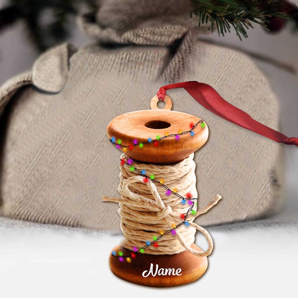 Sewing Items Collection - Personalized Christmas Sewing Ornament (Printed On Both Sides)