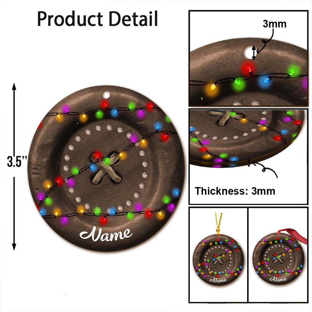 Sewing Items Collection - Personalized Christmas Sewing Ornament (Printed On Both Sides)