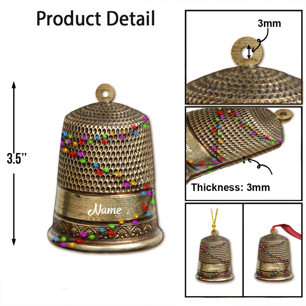 Sewing Items Collection - Personalized Christmas Sewing Ornament (Printed On Both Sides)