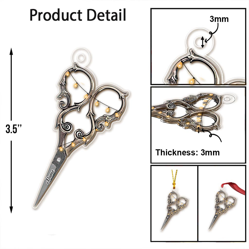 Sewing Items Collection - Personalized Christmas Sewing Transparent Ornament