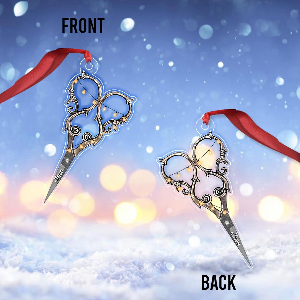 Sewing Items Collection - Personalized Christmas Sewing Transparent Ornament