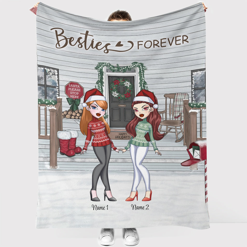 Bestie - Personalized Christmas Bestie Blanket