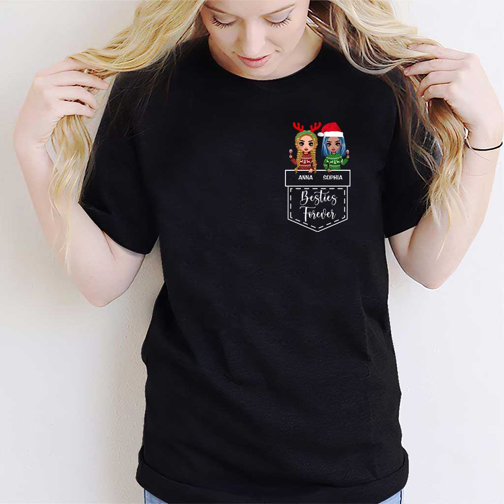 Bestie Forever - Personalized Christmas T-shirt and Hoodie