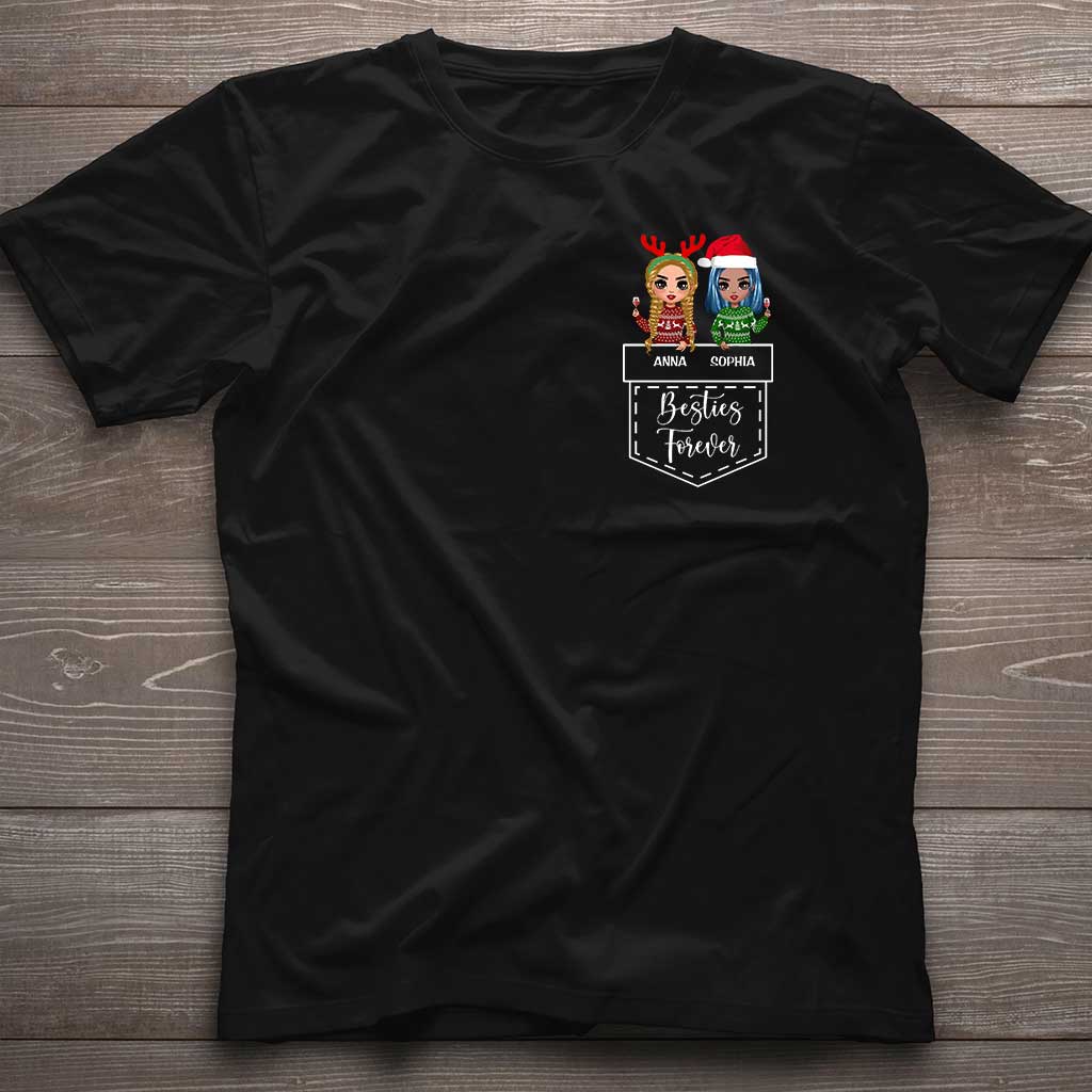 Bestie Forever - Personalized Christmas T-shirt and Hoodie