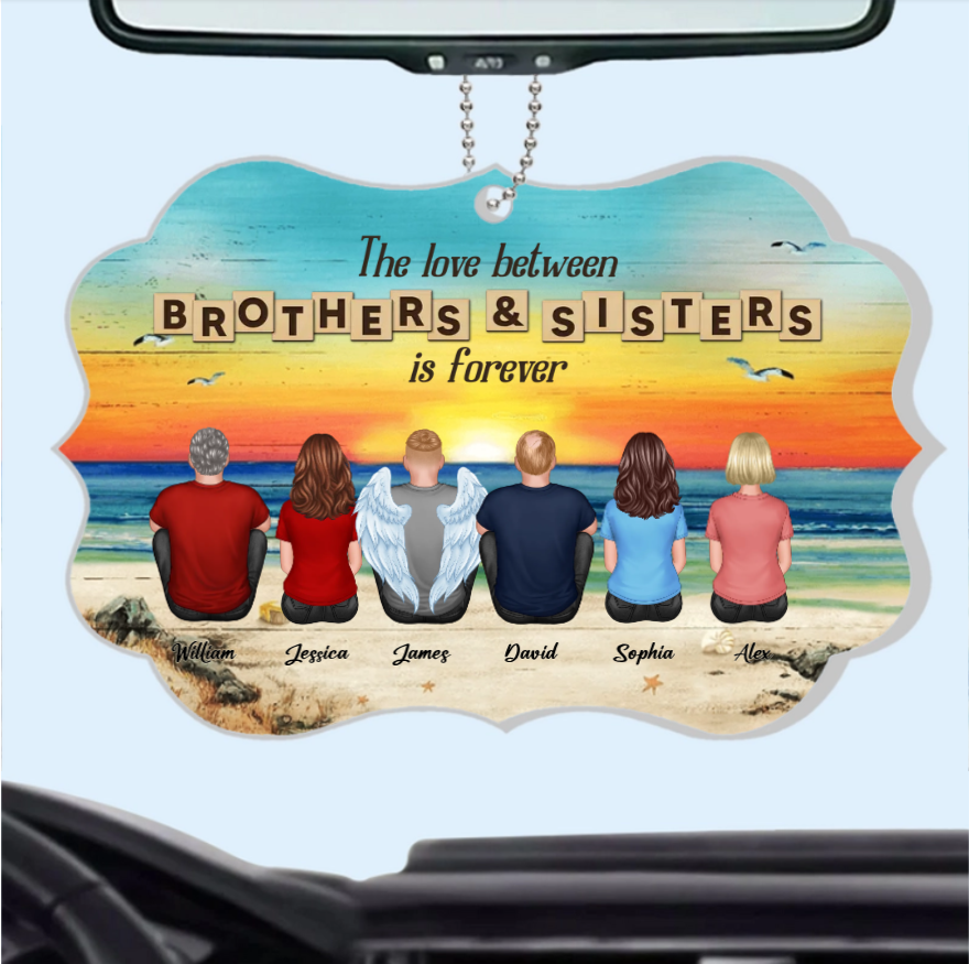 Personalized Brothers & Sisters Forever Keychian, Cup, Ornament, Poster or Canvas, Plaque, Wallet Card - Perfect Gift for Siblings, Memorial Keepsake