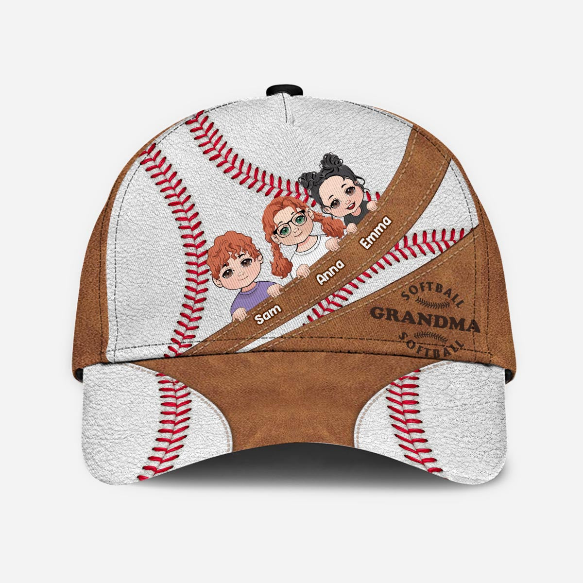 Baseball MomGrandmaDad - Personalized Baseball Classic Cap
