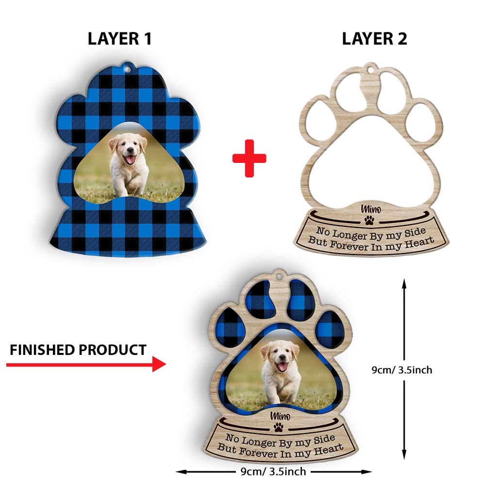 Once By My Side - Personalized Christmas Dog Layered Wood Ornament