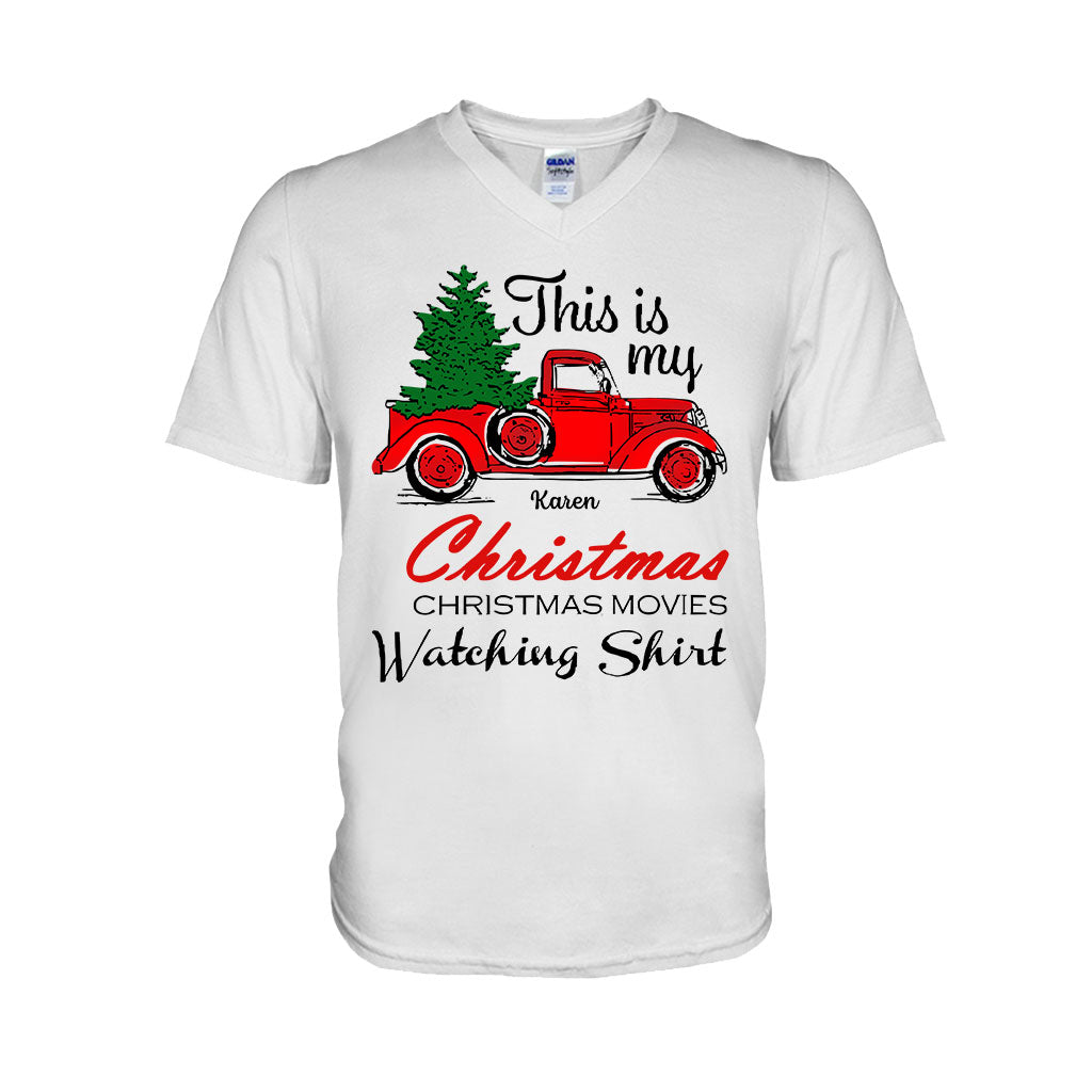 This Is My Christmas Movie Watching Shirt - Personalized Christmas T-shirt And Hoodie