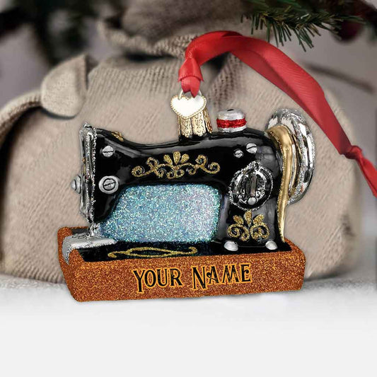 Sewing Machine - Personalized Christmas Ornament With 3D Pattern Print (Printed On Both Sides)