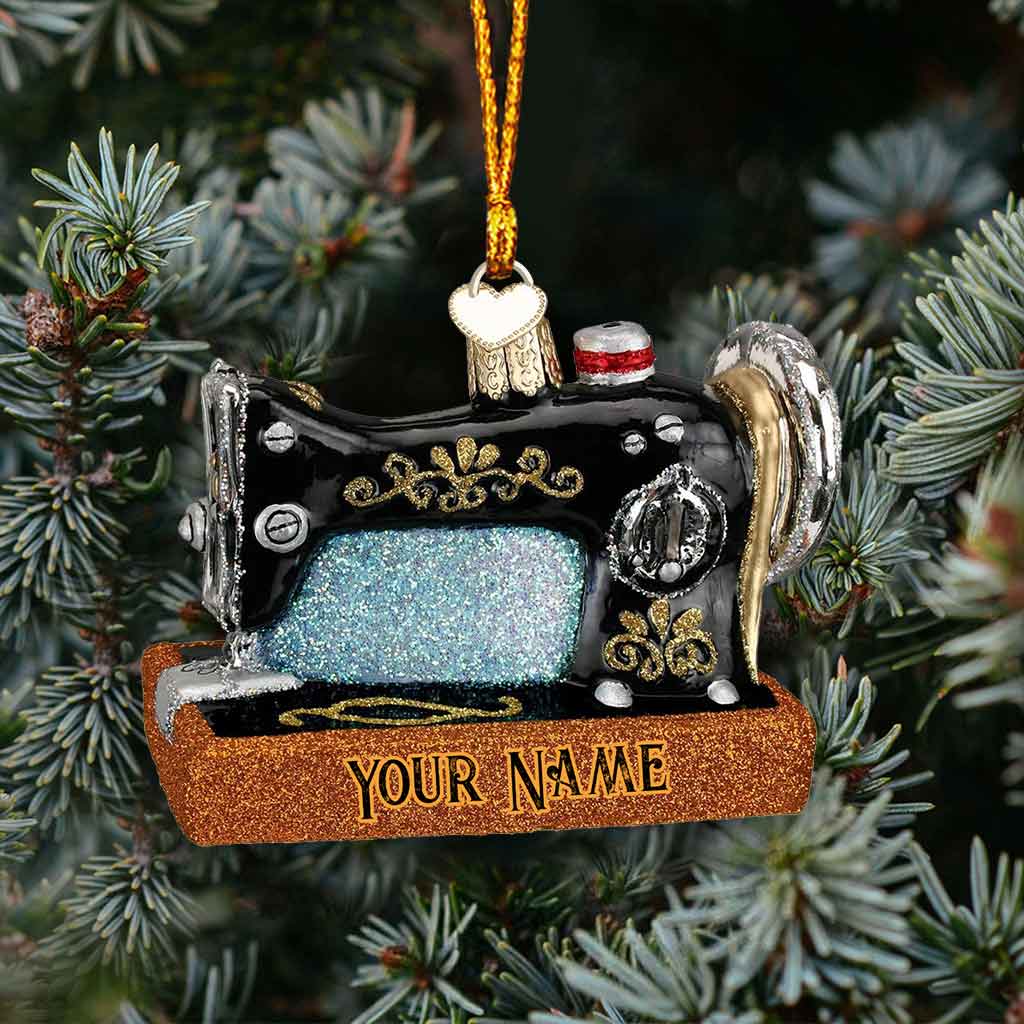 Sewing Machine - Personalized Christmas Ornament With 3D Pattern Print (Printed On Both Sides)