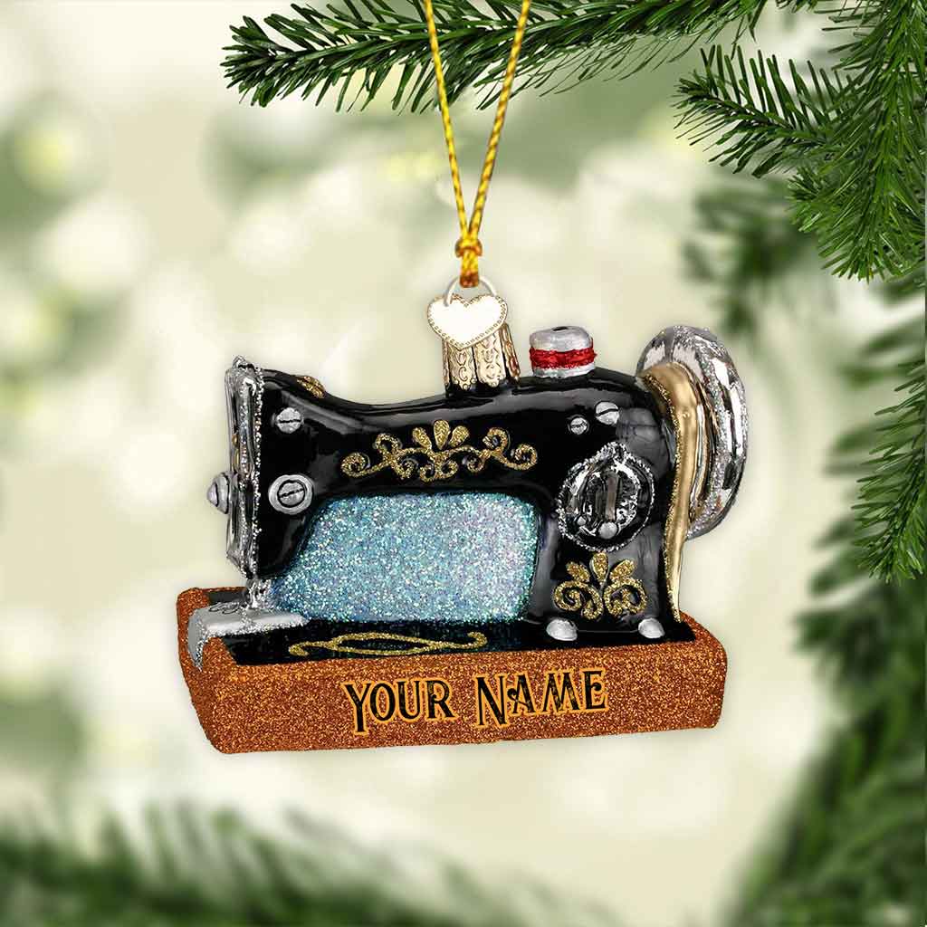 Sewing Machine - Personalized Christmas Ornament With 3D Pattern Print (Printed On Both Sides)
