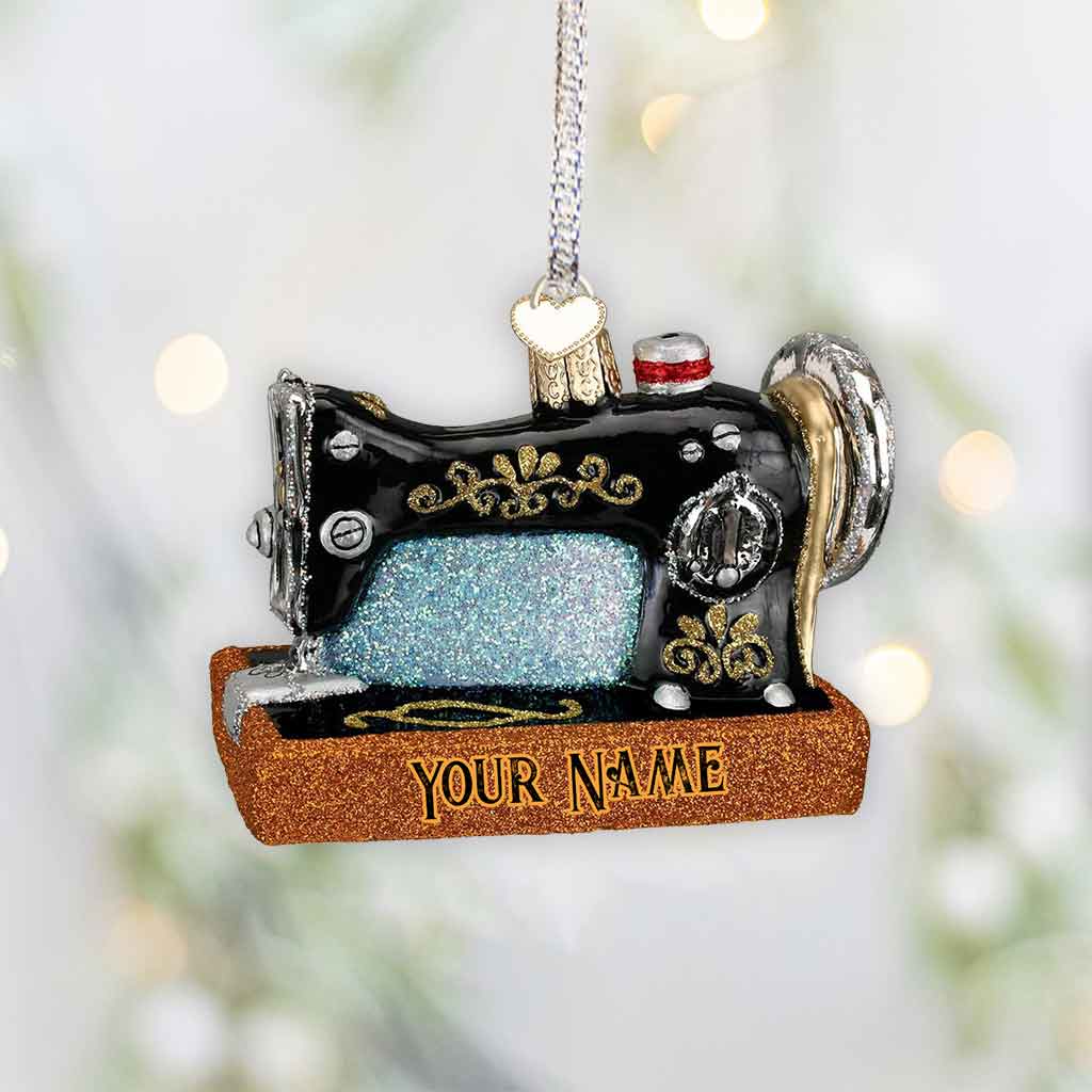 Sewing Machine - Personalized Christmas Ornament With 3D Pattern Print (Printed On Both Sides)