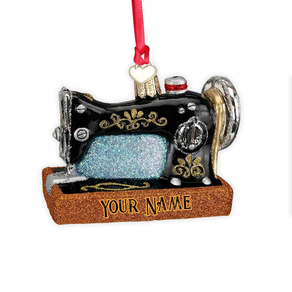 Sewing Machine - Personalized Christmas Ornament With 3D Pattern Print (Printed On Both Sides)