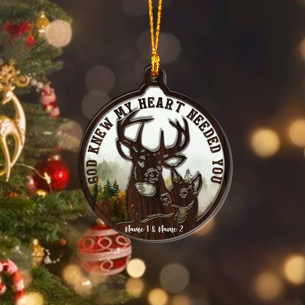 God Knew My Heart Needed You - Personalized Christmas Hunting Layers Mix Ornament