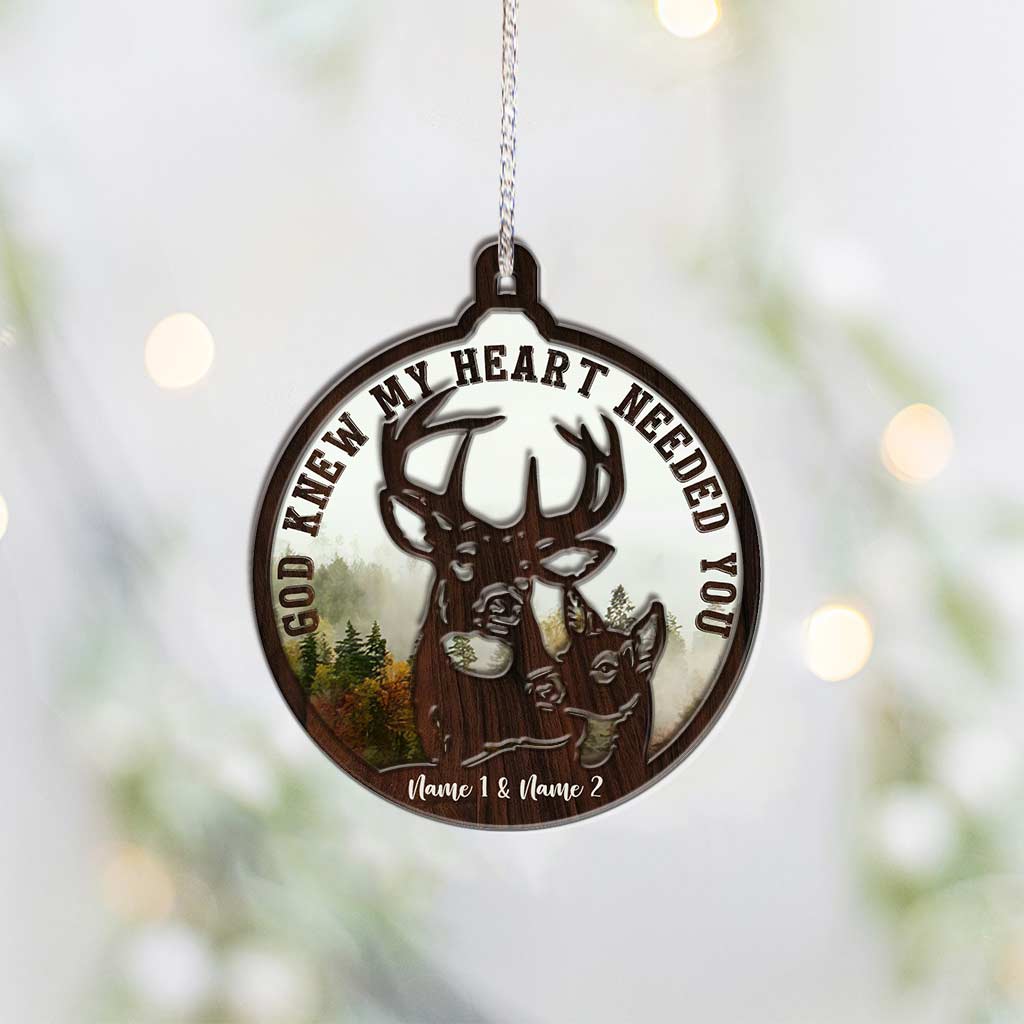 God Knew My Heart Needed You - Personalized Christmas Hunting Layers Mix Ornament