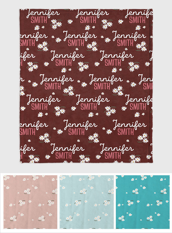 Daisy Custom Name - Personalized Aunt Blanket