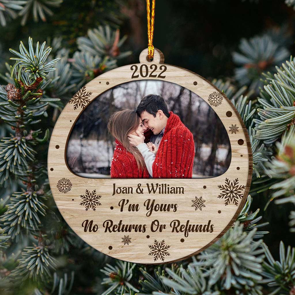 I'm Yours - Personalized Christmas Couple Layered Wood Ornament