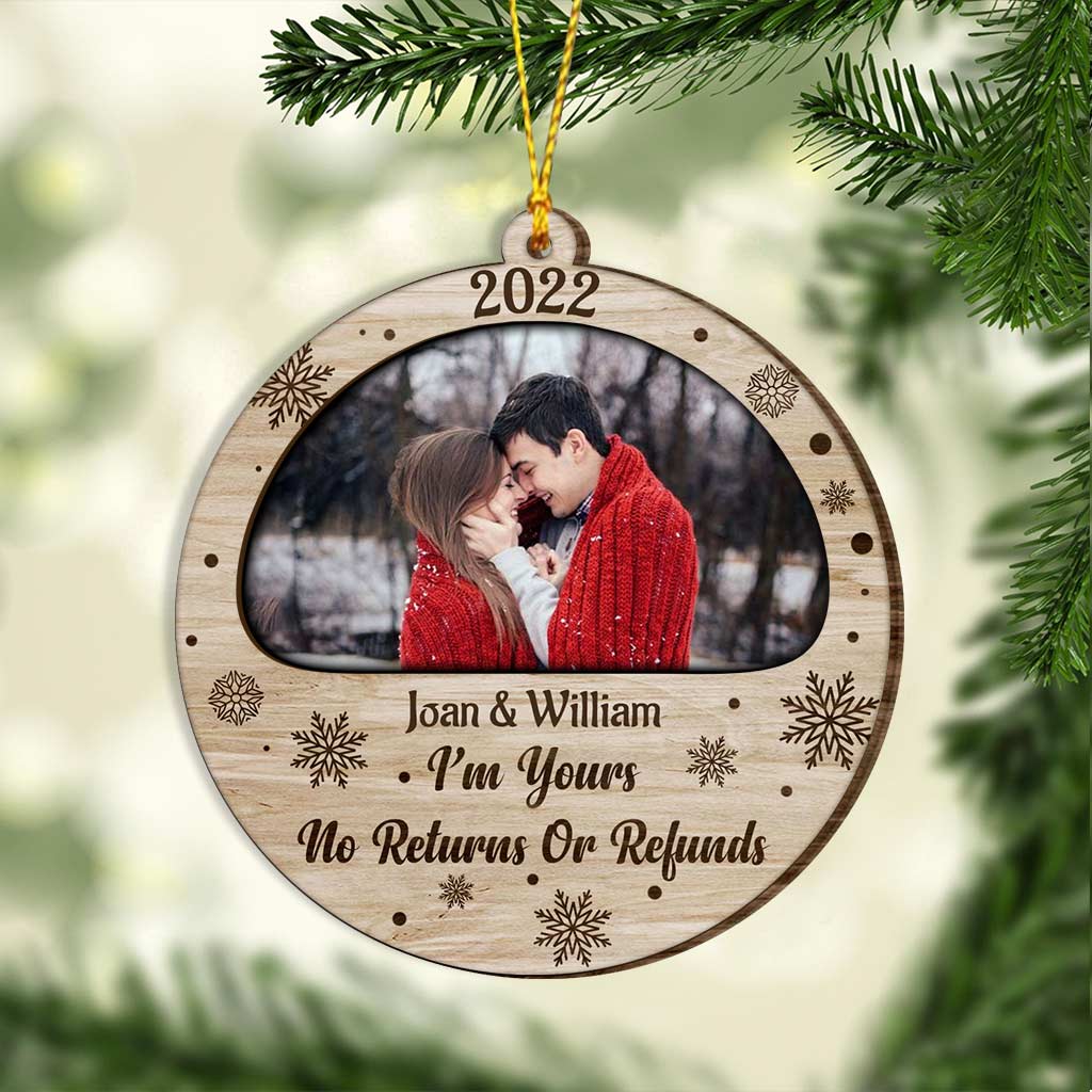 I'm Yours - Personalized Christmas Couple Layered Wood Ornament