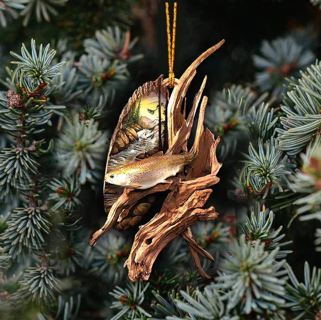Love Fishing - Personalized Ornament (Printed On Both Sides)