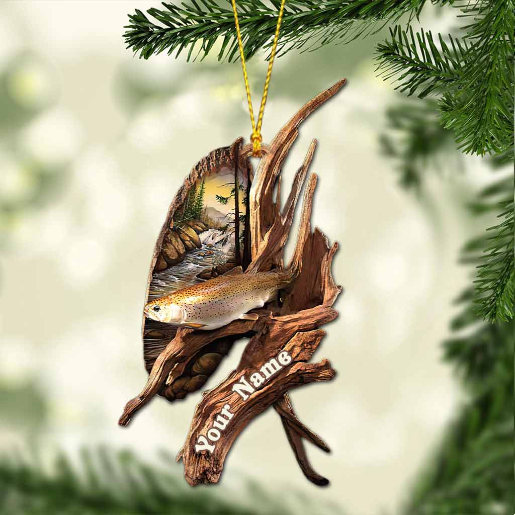 Love Fishing - Personalized Ornament (Printed On Both Sides)