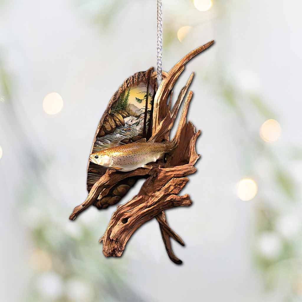 Love Fishing - Personalized Ornament (Printed On Both Sides)