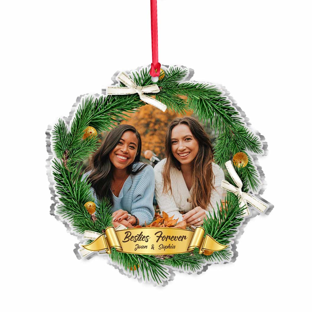 Besties Forever - Personalized Christmas Bestie Transparent Ornament