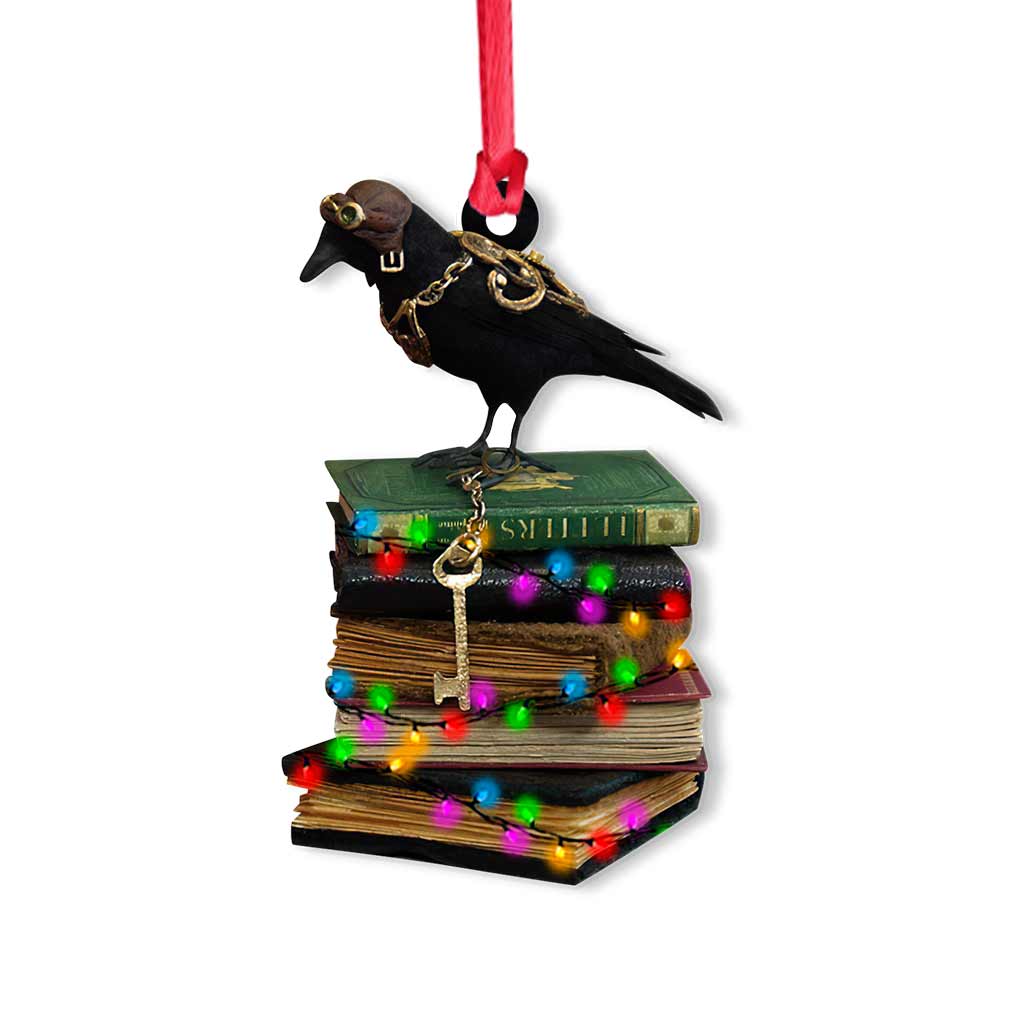 Knowledge Keeper - Christmas Book Ornament (Printed On Both Sides)
