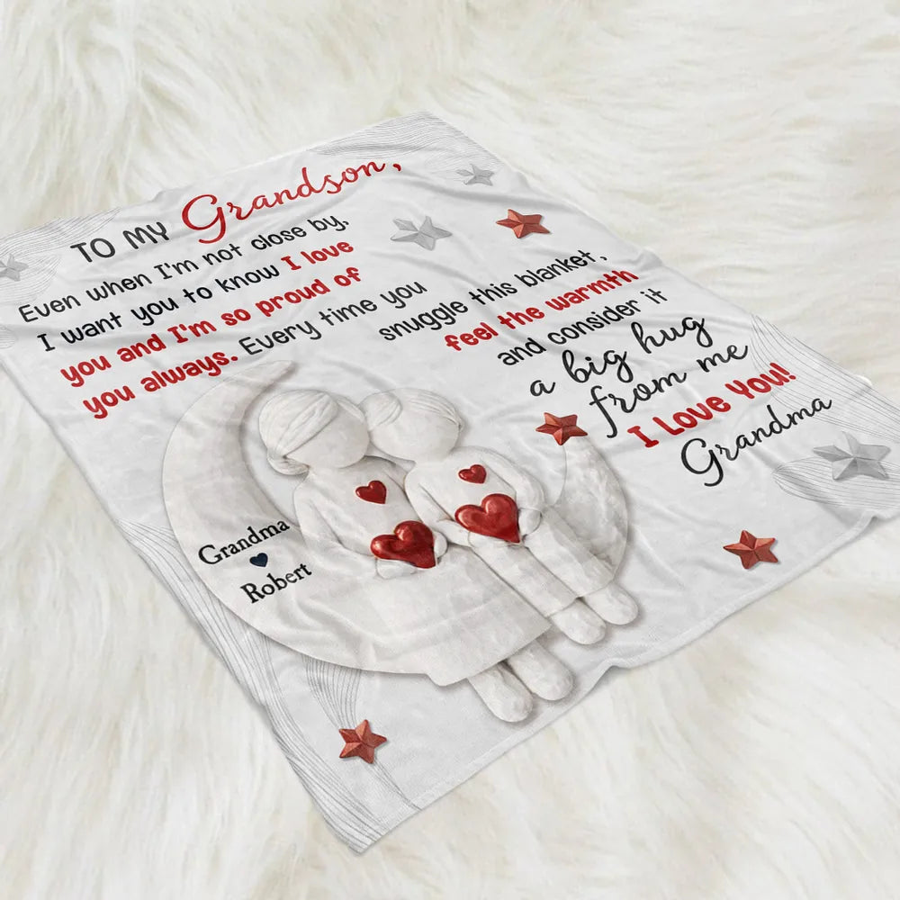 To My Grandson Fleece Blanket I Want You To Know How Much I Love You Unique Gift From Grandma