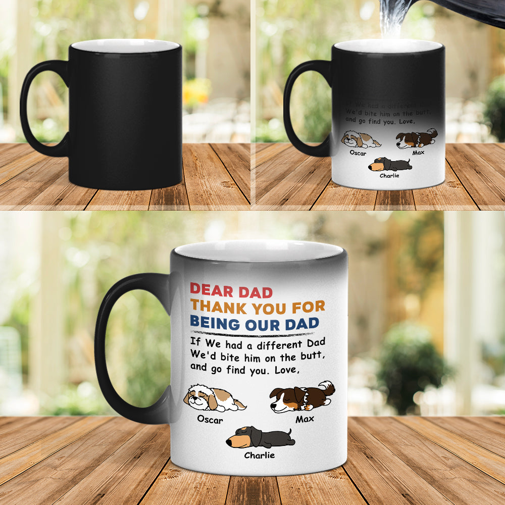 Creative Pet-Themed Color Changing Mug – Personalized Design, Special Gift for Father, Mother and Family
