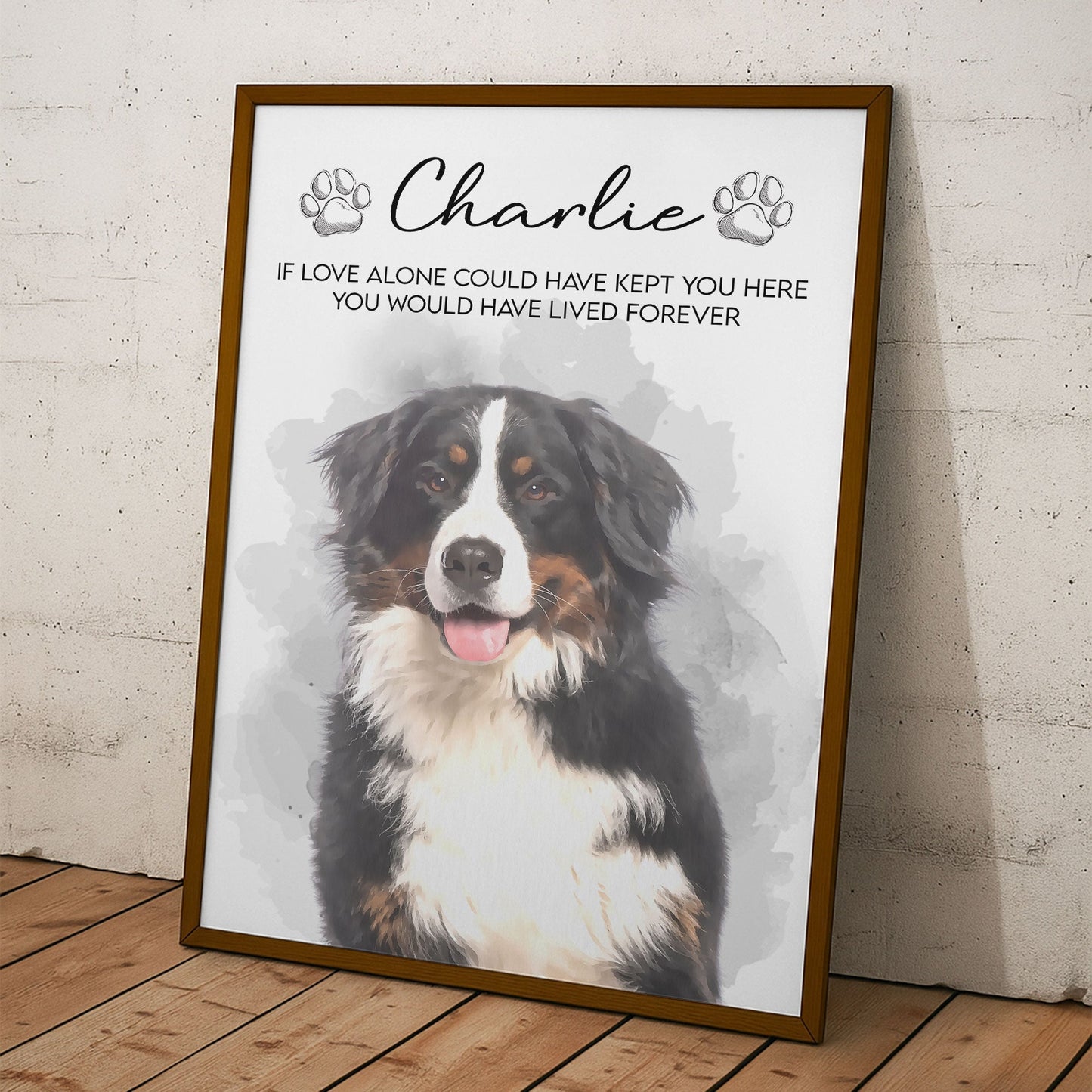 "If Love Alone Could Have Kept You Here" Dog Memorial Canvas β Personalized Tribute for Your Beloved Pet