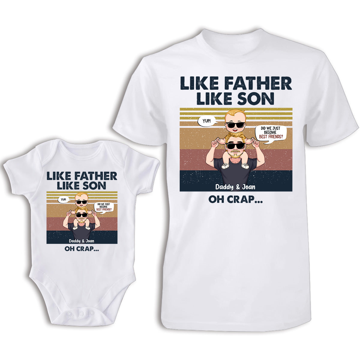 Did We Just Become Best Friends? - Gift for dad, newborn, baby/infant (0-1 year), new dad - Personalized Set