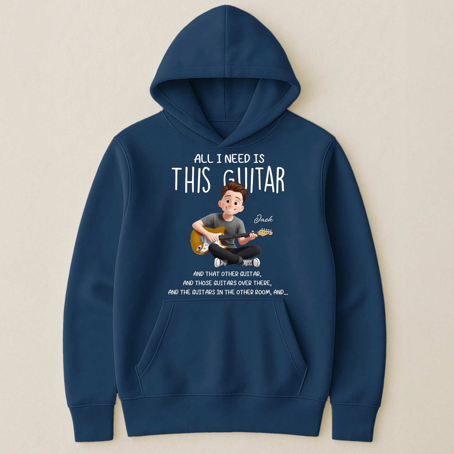 Personalized Guitar Lover Classic Tee with Funny Music Quote, Unique Gift for Musicians Who Own Too Many Guitars