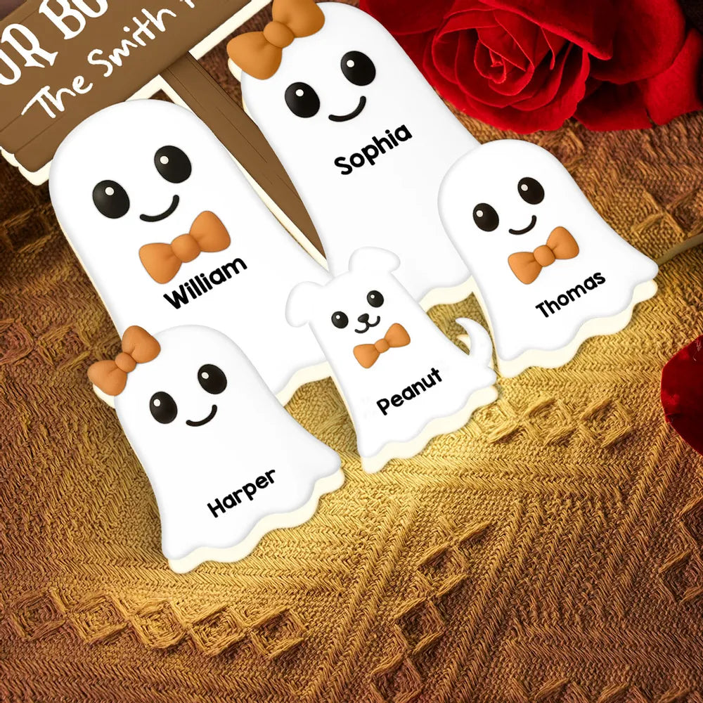 Halloween Ghost Family Acrylic Light Box, Fun Spooky Design, Cozy Night Light, Perfect Gift for Families