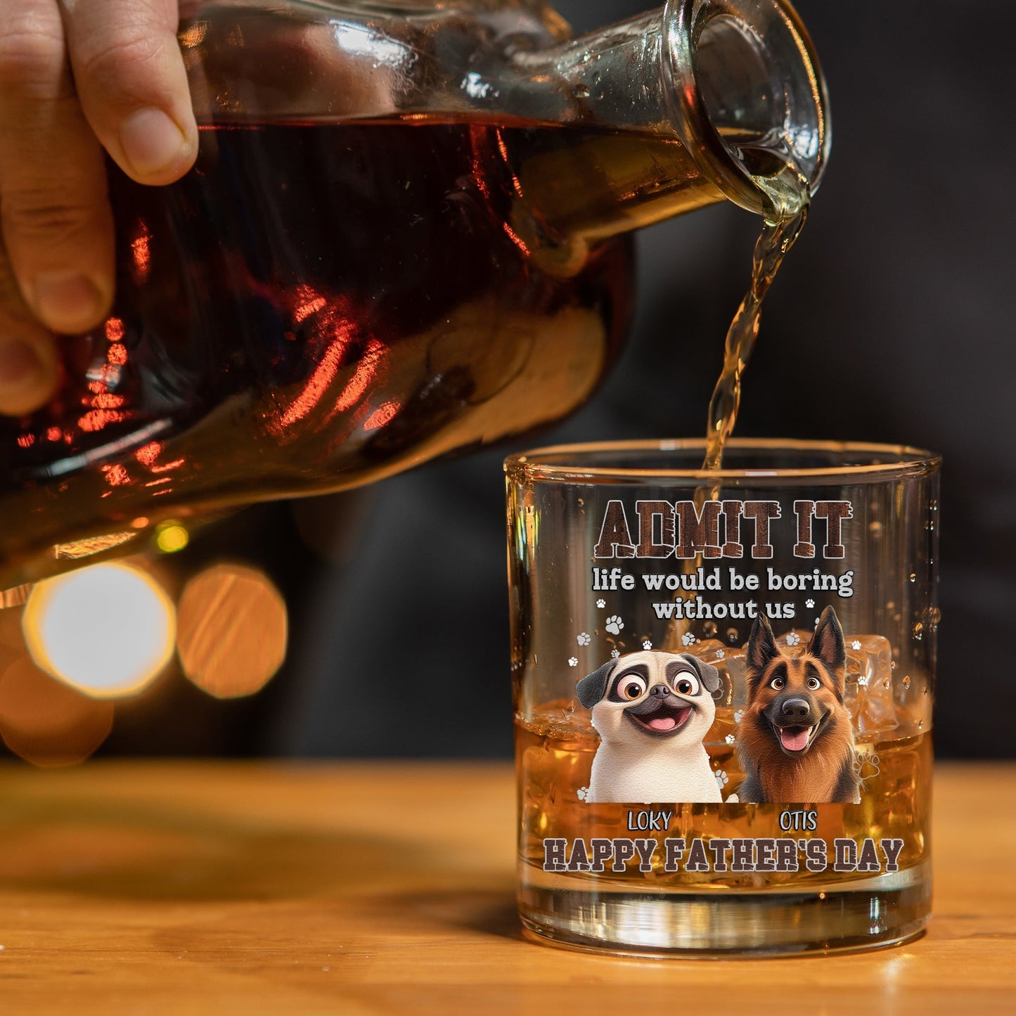 Fun Whiskey Glass - Unique Gift for Dog Owners with Heartwarming Personalized Design
