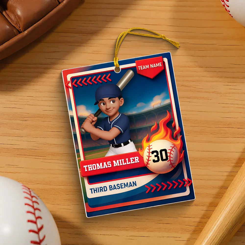 Personalized Baseball Acrylic Ornament – A Unique Gift for Young Players