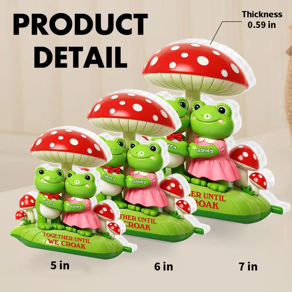 Shaped Acrylic Block Plaque Personalized Frog Love Keepsake Together Until We Croak Sweet Shelf Decor Unique Gift for Wife Husband