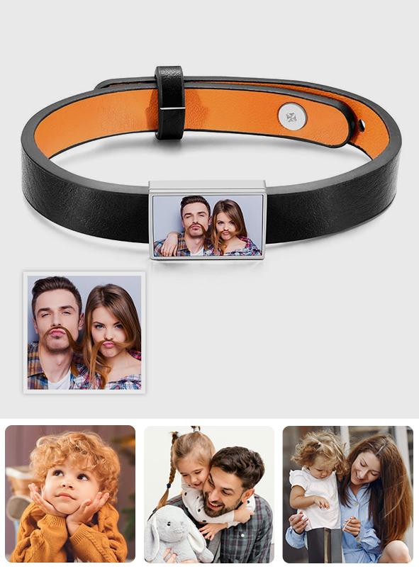 Any Photo - Personalized Picture Leather Bracelet