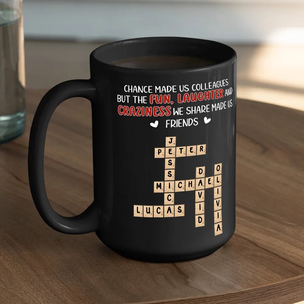 Personalized Full Color Mug for Coworkers – Chance Made Us Colleagues Design, Unique Office Gift for Friends & Coffee Lovers