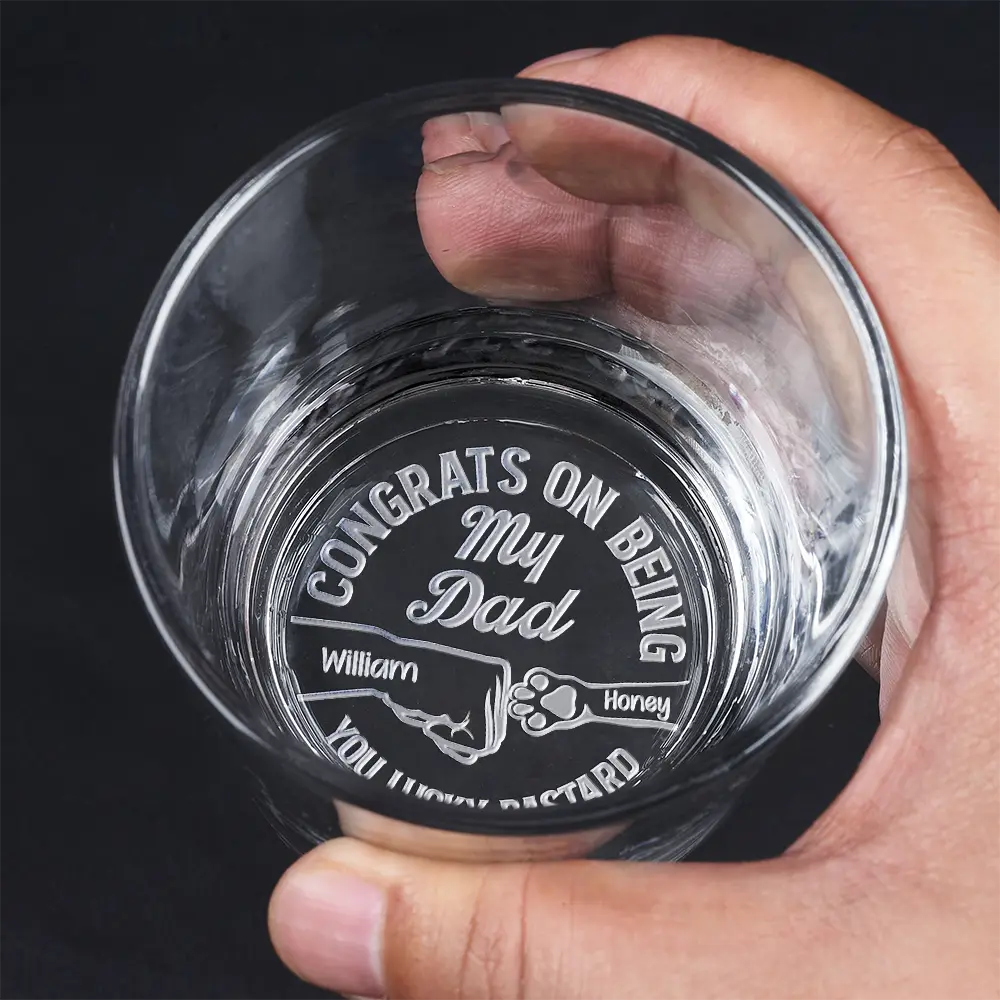Personalized Whiskey Glass for Pet Owners - Dog & Cat Lover Gift