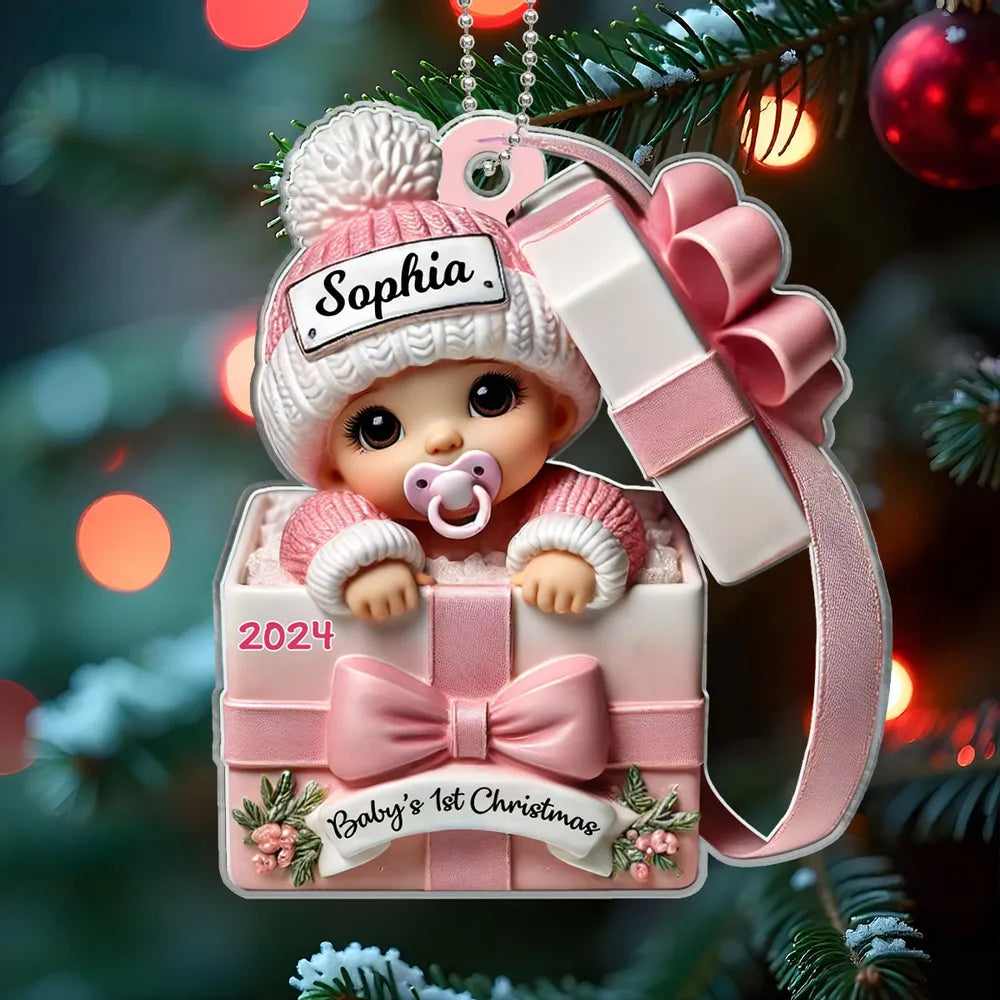 Personalized Baby's First Christmas Ornament - Custom Gift for Holiday Keepsake