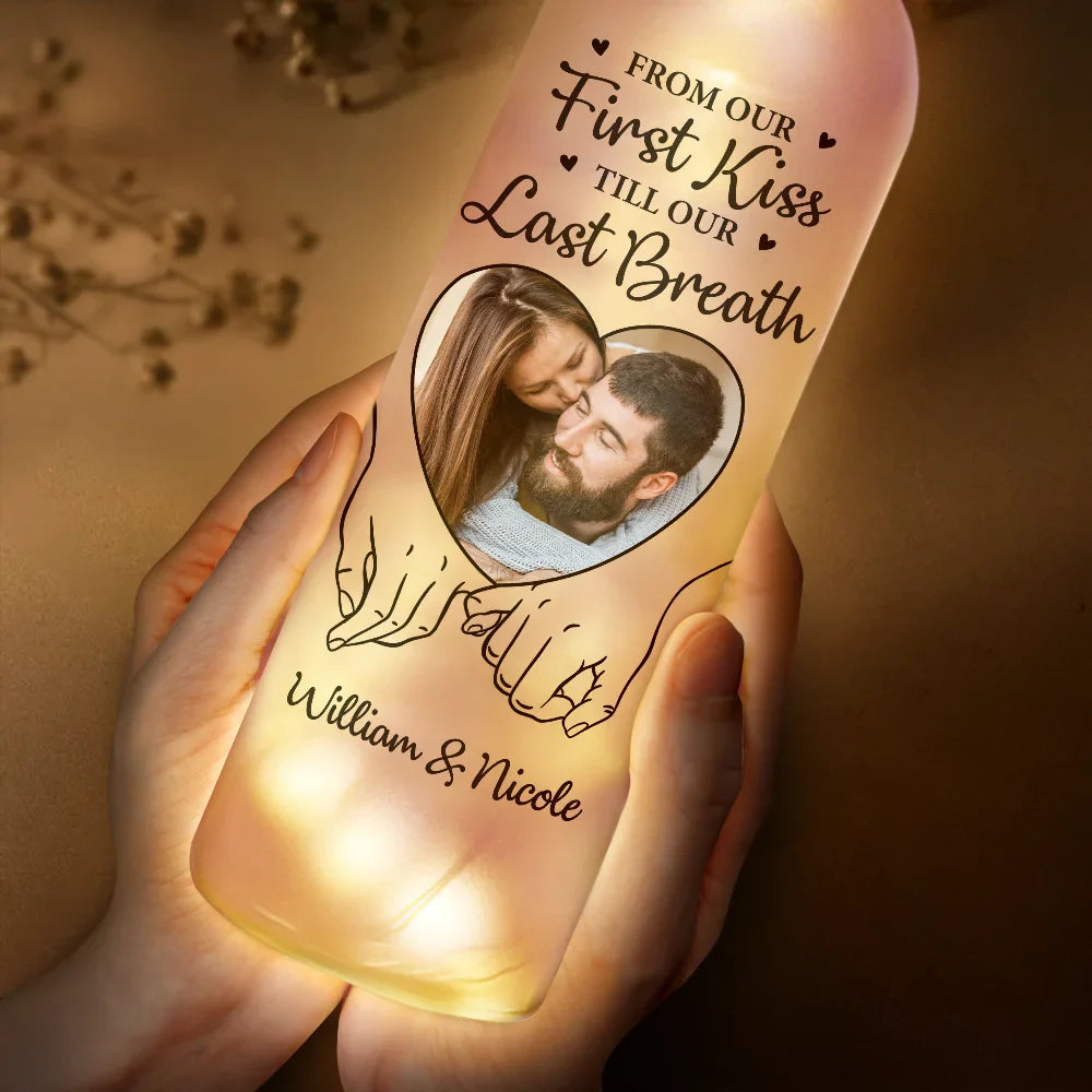 Personalized Bottle Lamp – "You & Me We Got This" Custom Light for Couples